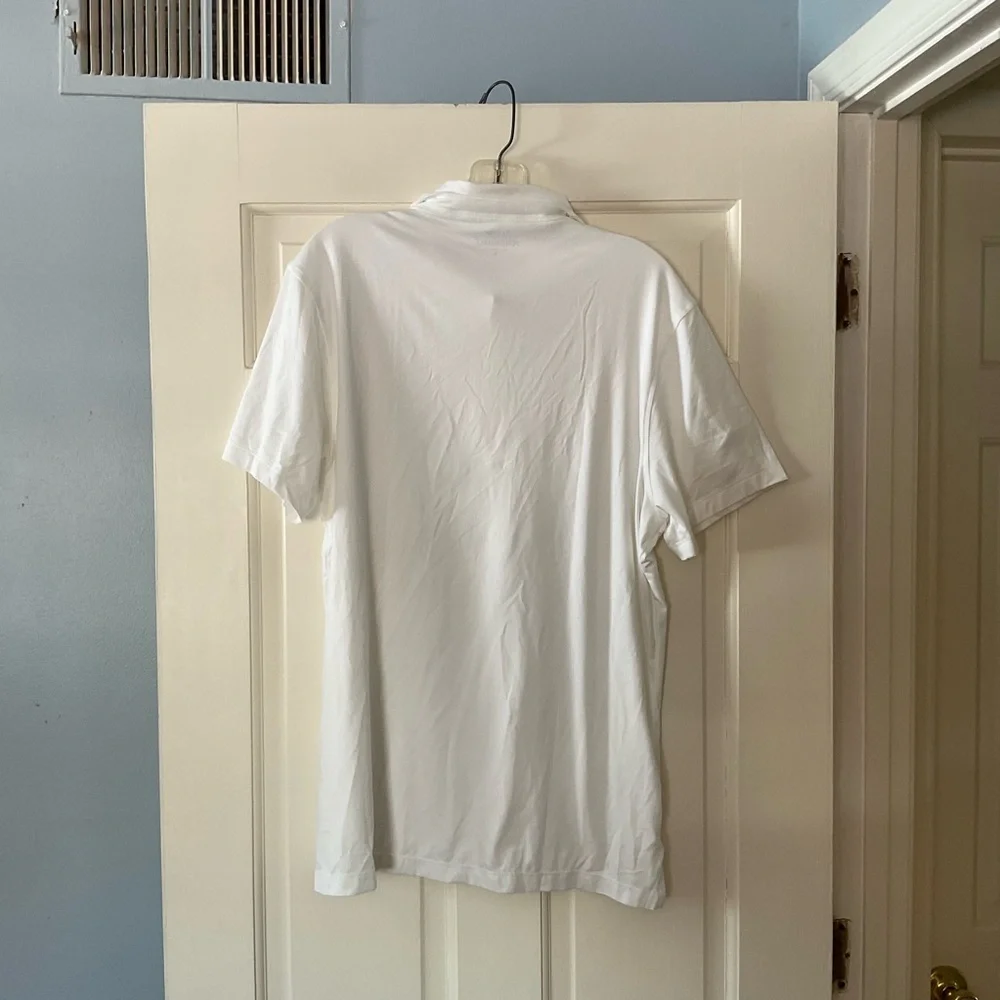 NEW J.Crew Performance polo‎ shirt White Size L NWOT Golf Tennis Pickleball